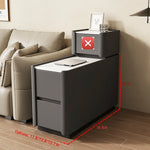 Elegant Pine Multi-layer Board Coffee Table with Sintered Stone Top and Synthetic Leather Finish - Modern Living Room Furniture fmxjs-5351