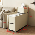 Elegant Pine Multi-layer Board Coffee Table with Sintered Stone Top and Synthetic Leather Finish - Modern Living Room Furniture fmxjs-5351