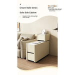 Elegant Pine Multi-layer Board Coffee Table with Sintered Stone Top and Synthetic Leather Finish - Modern Living Room Furniture fmxjs-5351