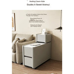 Elegant Pine Multi-layer Board Coffee Table with Sintered Stone Top and Synthetic Leather Finish - Modern Living Room Furniture fmxjs-5351