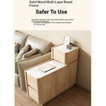 Elegant Pine Multi-layer Board Coffee Table with Sintered Stone Top and Synthetic Leather Finish - Modern Living Room Furniture fmxjs-5351