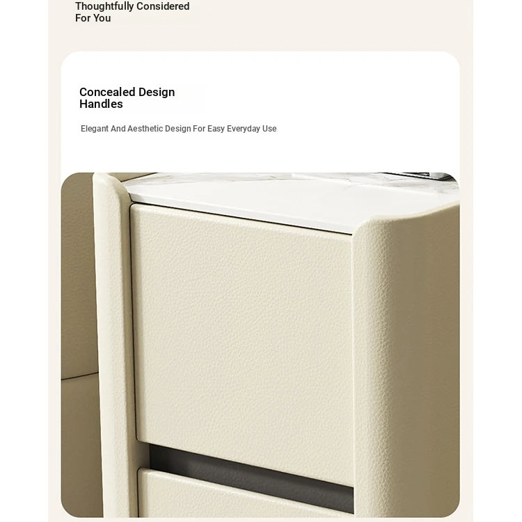 Elegant Pine Multi-layer Board Coffee Table with Sintered Stone Top and Synthetic Leather Finish - Modern Living Room Furniture fmxjs-5351