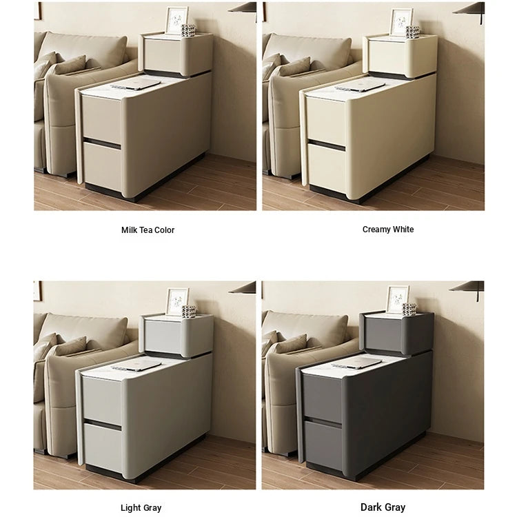 Elegant Pine Multi-layer Board Coffee Table with Sintered Stone Top and Synthetic Leather Finish - Modern Living Room Furniture fmxjs-5351