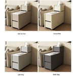 Elegant Pine Multi-layer Board Coffee Table with Sintered Stone Top and Synthetic Leather Finish - Modern Living Room Furniture fmxjs-5351