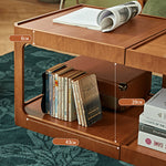 Elegant Light Brown and Black Cherry Wood Tea Table – Sturdy Plywood Design fmy-690