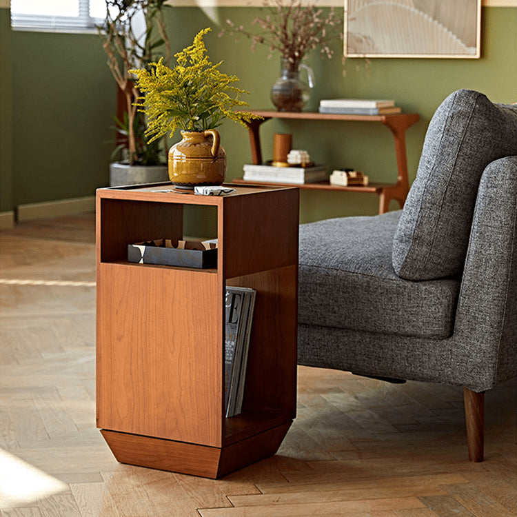 Elegant Light Brown & Black Laminated Wood Tea Table - Stylish & Modern Design fmy-695