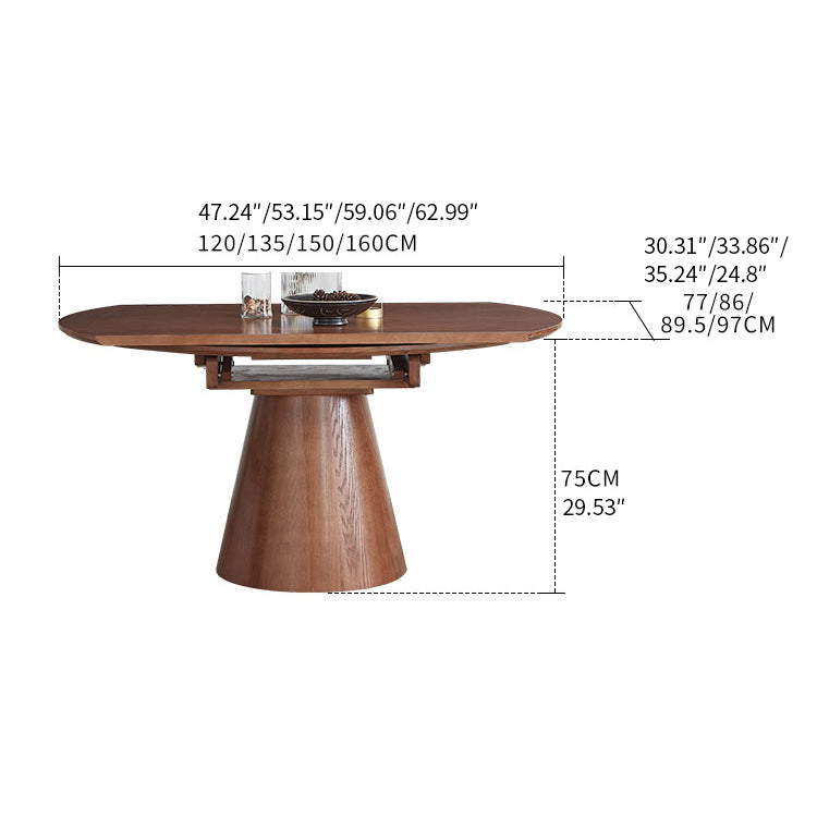 Elegant Natural Brown Solid Wood Table - Perfect for Any Home Décor fnl-273