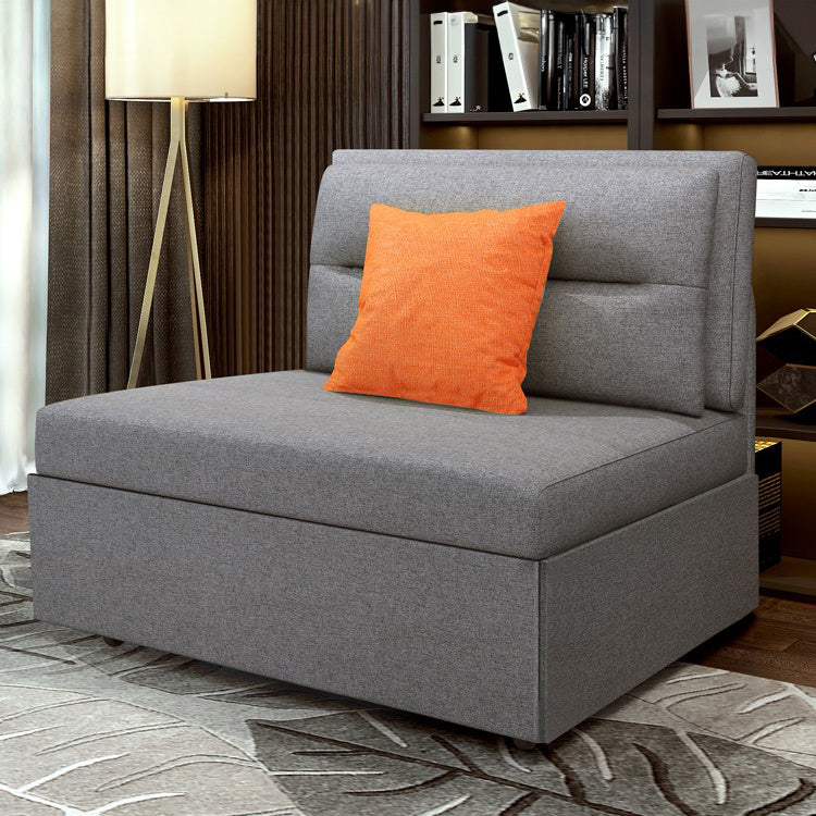 Modern Solid Wood Sofa - Cozy Cotton-Linen Upholstery in Light Gray, Dark Blue & Khaki Brown fnm-952