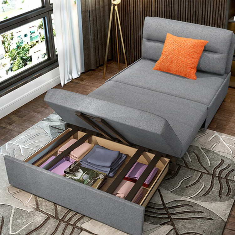 Modern Solid Wood Sofa - Cozy Cotton-Linen Upholstery in Light Gray, Dark Blue & Khaki Brown fnm-952