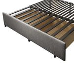 Modern Solid Wood Sofa - Cozy Cotton-Linen Upholstery in Light Gray, Dark Blue & Khaki Brown fnm-952