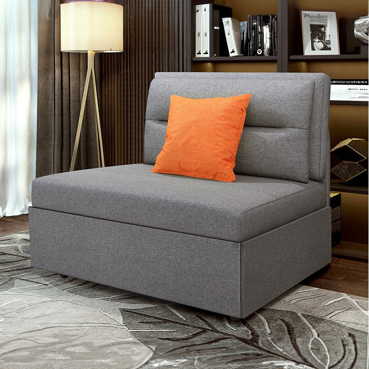 Modern Solid Wood Sofa - Cozy Cotton-Linen Upholstery in Light Gray, Dark Blue & Khaki Brown fnm-952