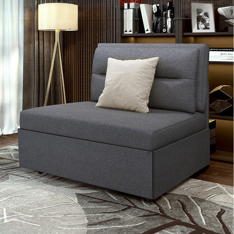 Modern Solid Wood Sofa - Cozy Cotton-Linen Upholstery in Light Gray, Dark Blue & Khaki Brown fnm-952