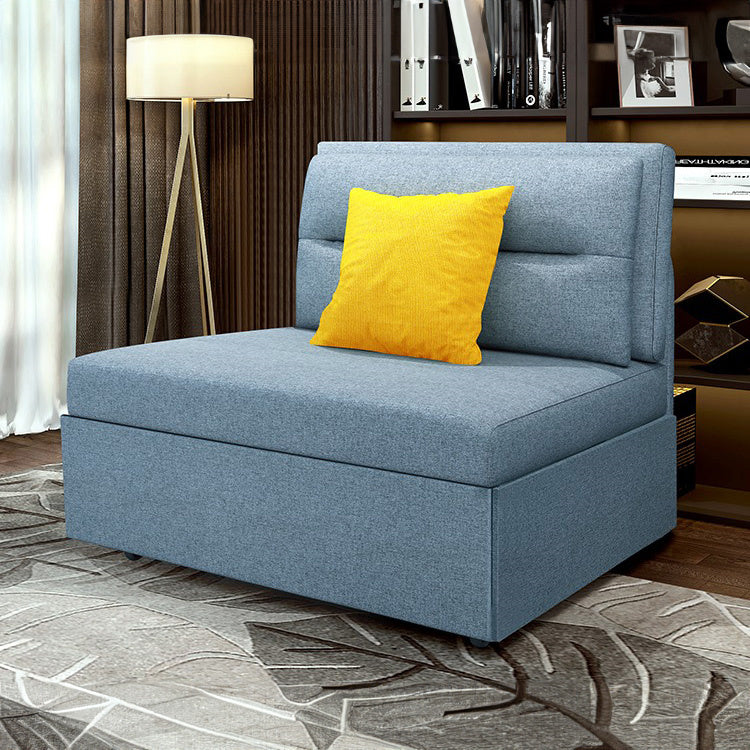 Modern Solid Wood Sofa - Cozy Cotton-Linen Upholstery in Light Gray, Dark Blue & Khaki Brown fnm-952