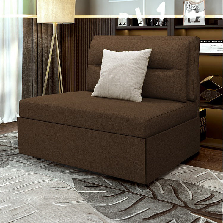 Modern Solid Wood Sofa - Cozy Cotton-Linen Upholstery in Light Gray, Dark Blue & Khaki Brown fnm-952