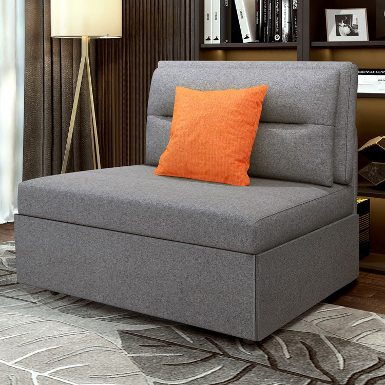 Modern Solid Wood Sofa - Cozy Cotton-Linen Upholstery in Light Gray, Dark Blue & Khaki Brown fnm-952