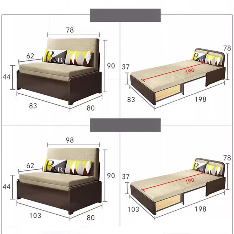 Elegant Solid Wood Sofa with Cotton-Linen Upholstery in Yellow, Brown, Light Gray, Dark Blue, and Beige fnm-954