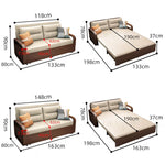 Cozy Beige Brown Light Gray Dark Blue Sofa with Solid Wood Frame and Cotton-Linen Blend Upholstery fnm-955