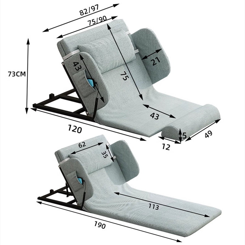 Stylish Grey-Green Bed with Durable Aluminum Alloy Frame and Cozy Cotton-Linen Upholstery foltm-1554