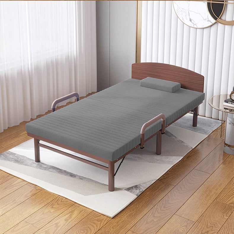 Premium Bed Frame with Grey, Navy Blue, Red, and Dark Brown Coconut Palm Design foltm-1555