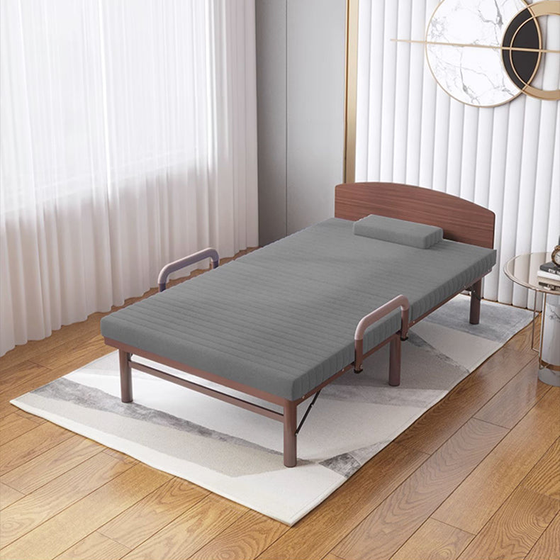 Premium Bed Frame with Grey, Navy Blue, Red, and Dark Brown Coconut Palm Design foltm-1555