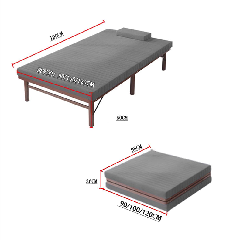Premium Bed Frame with Grey, Navy Blue, Red, and Dark Brown Coconut Palm Design foltm-1555