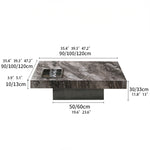 Elegant Ceramic Sintered Stone Coffee Table with Multi-layer Design and Stainless Steel Accents – Modern Living Room Centerpiece fplk-5022