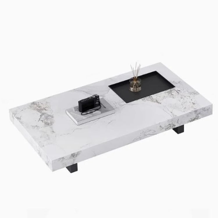 Modern Ceramic Sintered Stone Tea Table with Stylish Multi-Layer Design – Elegant Home Furniture for Living Room fplk-5023
