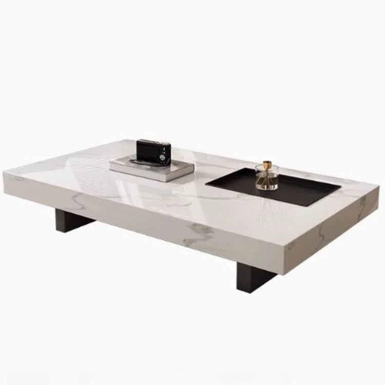 Modern Ceramic Sintered Stone Tea Table with Stylish Multi-Layer Design – Elegant Home Furniture for Living Room fplk-5023