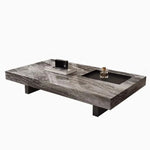 Modern Ceramic Sintered Stone Tea Table with Stylish Multi-Layer Design – Elegant Home Furniture for Living Room fplk-5023