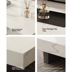 Modern Ceramic Sintered Stone Tea Table with Stylish Multi-Layer Design – Elegant Home Furniture for Living Room fplk-5023