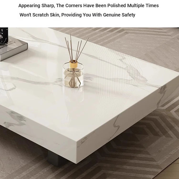 Modern Ceramic Sintered Stone Tea Table with Stylish Multi-Layer Design – Elegant Home Furniture for Living Room fplk-5023