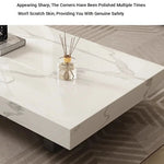 Modern Ceramic Sintered Stone Tea Table with Stylish Multi-Layer Design – Elegant Home Furniture for Living Room fplk-5023