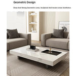 Modern Ceramic Sintered Stone Tea Table with Stylish Multi-Layer Design – Elegant Home Furniture for Living Room fplk-5023