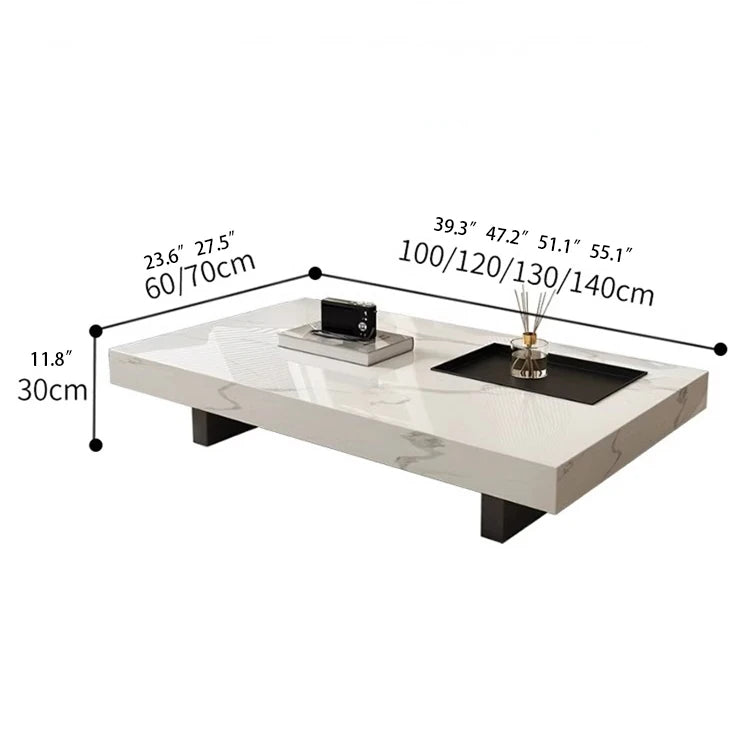 Modern Ceramic Sintered Stone Tea Table with Stylish Multi-Layer Design – Elegant Home Furniture for Living Room fplk-5023