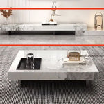 Modern Ceramic Sintered Stone TV Cabinet - Elegant Multi-layer Board Entertainment Unit for Stylish Living Rooms fplk-5025