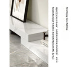 Modern Ceramic Sintered Stone TV Cabinet - Elegant Multi-layer Board Entertainment Unit for Stylish Living Rooms fplk-5025