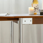 Elegant Boxwood Dining Table with Space-Saving Foldable Design fpmxm-2765