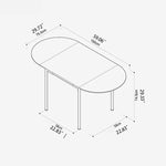 Elegant Boxwood Dining Table with Space-Saving Foldable Design fpmxm-2765