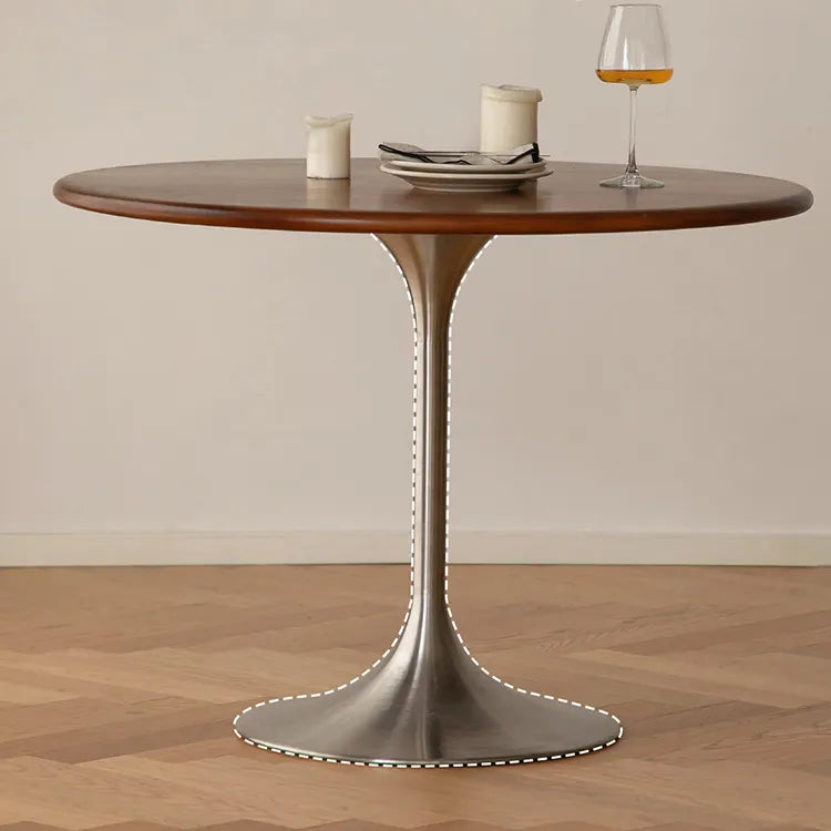 Cherry Wood Dining Table - Elegant Round Design for Modern Interiors fpmxm-2767