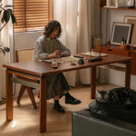 Elegant Cherry Wood Dining Table - Perfect for Stylish Gatherings fpmxm-2770