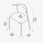 Stylish Ash Wood Dining Chair with Faux Leather Seat - Modern Elegance for Your Home fpmxm-2773