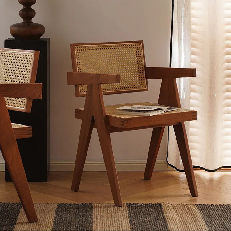 Ash Wood Rattan Dining Chair - Elegant Comfort for Modern Spaces fpmxm-2776