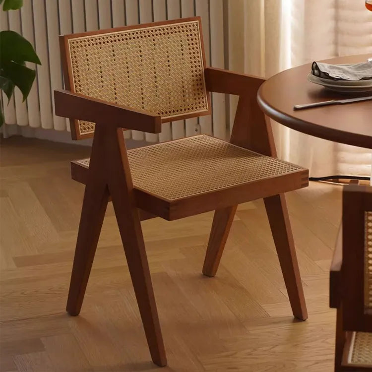 Ash Wood Rattan Dining Chair - Elegant Comfort for Modern Spaces fpmxm-2776