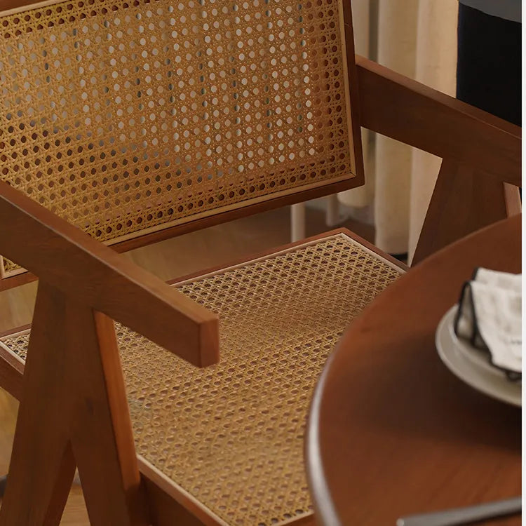 Ash Wood Rattan Dining Chair - Elegant Comfort for Modern Spaces fpmxm-2776