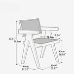 Ash Wood Rattan Dining Chair - Elegant Comfort for Modern Spaces fpmxm-2776