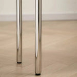 Elegant Boxwood Stool with Sleek Metal Legs - Perfect for Modern Interiors fpmxm-2778