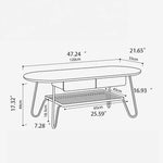 Elegant Boxwood Beech Coffee Table with Modern Metal Frame – Stylish Living Room Centerpiece fpmxm-2779