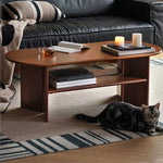 Elegant Cherry Wood Coffee Table with Modern Design - Perfect for Living Room Spaces fpmxm-2781
