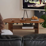 Elegant Cherry Wood Coffee Table with Modern Design - Perfect for Living Room Spaces fpmxm-2781