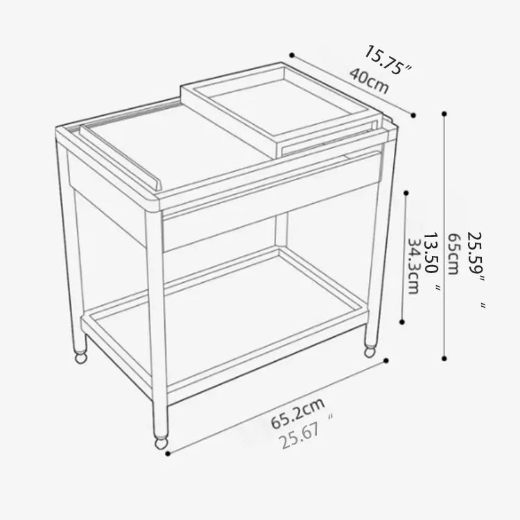 Elegant Boxwood Glass Rolling Cart for Stylish Home Décor fpmxm-2783